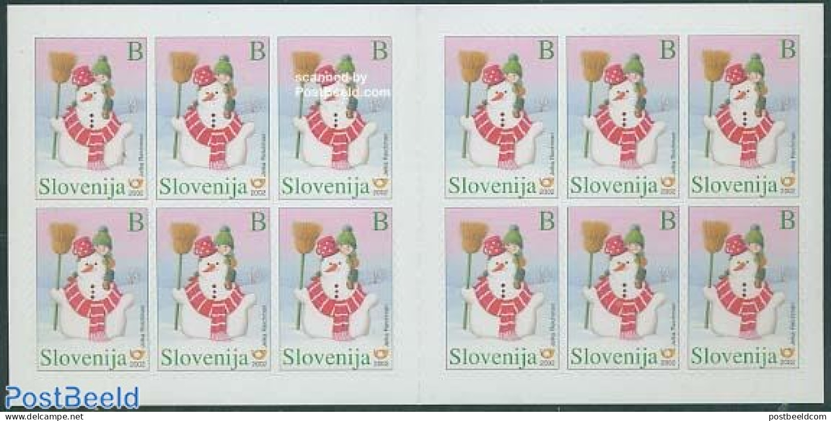 Slovenia 2002 Christmas Booklet (12xB Stamp), Mint NH - Eslovenia