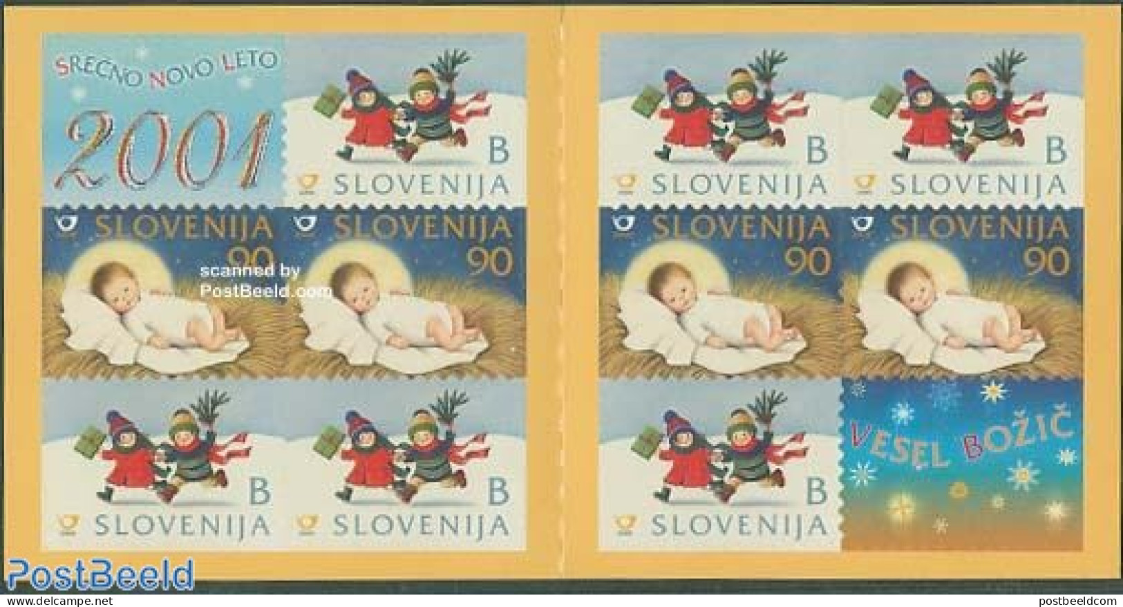 Slovenia 2000 Christmas Booklet, Mint NH, Religion - Christmas - Stamp Booklets - Weihnachten