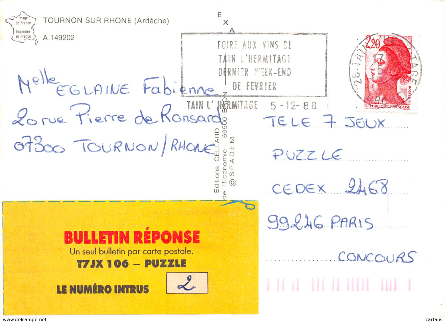 07-TOURNON SUR RHONE-N°4177-B/0381 - Tournon