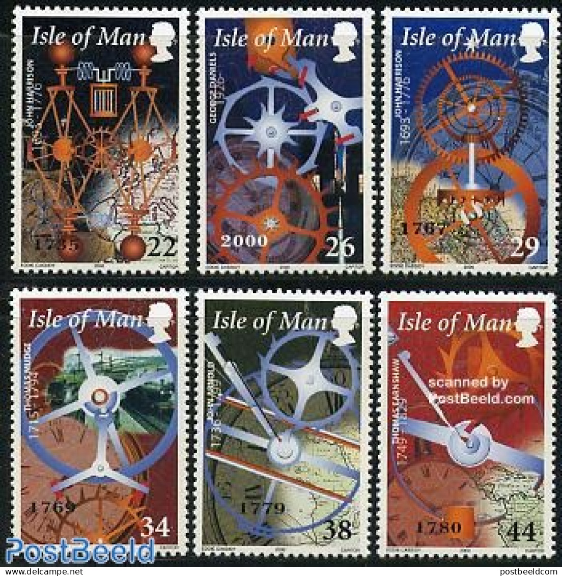 Isle Of Man 2000 Clocks 6v, Mint NH, Science - Various - Weights & Measures - Maps - Art - Art & Antique Objects - Clo.. - Géographie