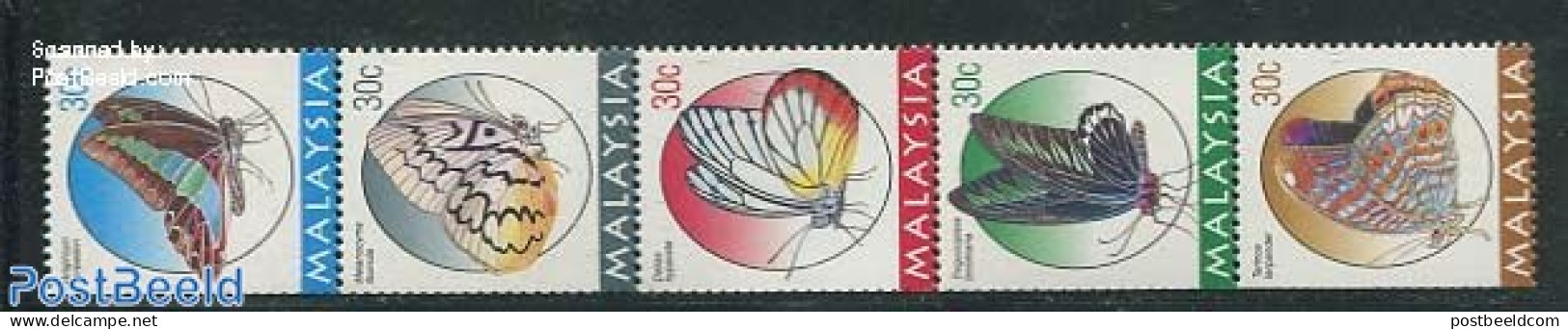 Malaysia 1996 Butterflies 5v [::::], Mint NH, Nature - Butterflies - Other & Unclassified
