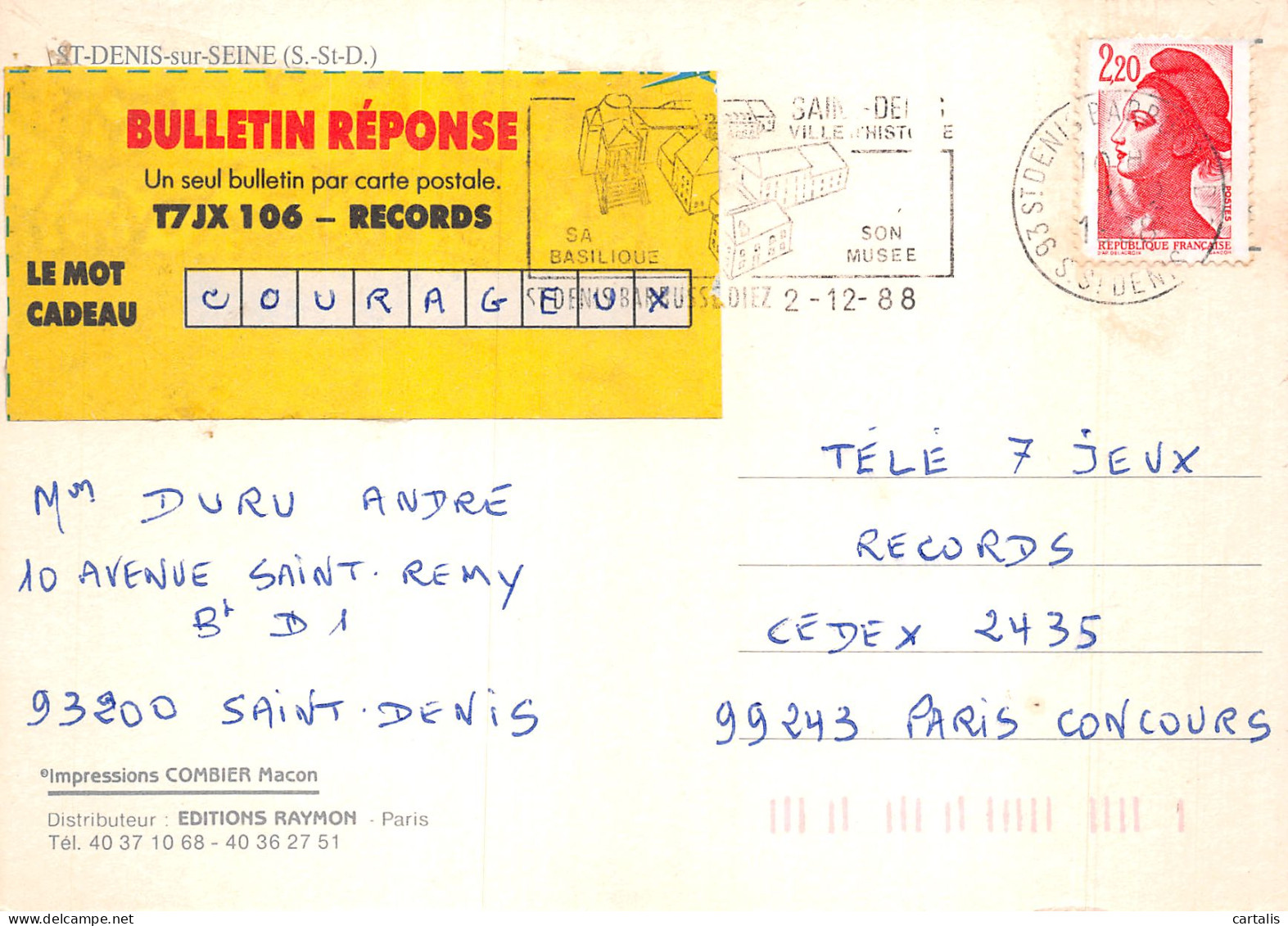 93-SAINT DENIS SUR SEINE-N°4177-A/0033 - Saint Denis