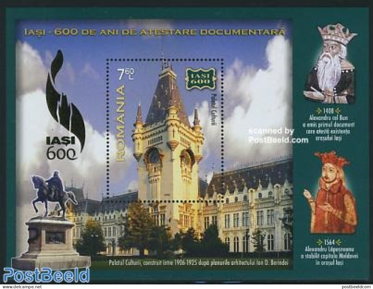 Romania 2008 Iasi S/s, Mint NH, Nature - Horses - Art - Architecture - Sculpture - Neufs