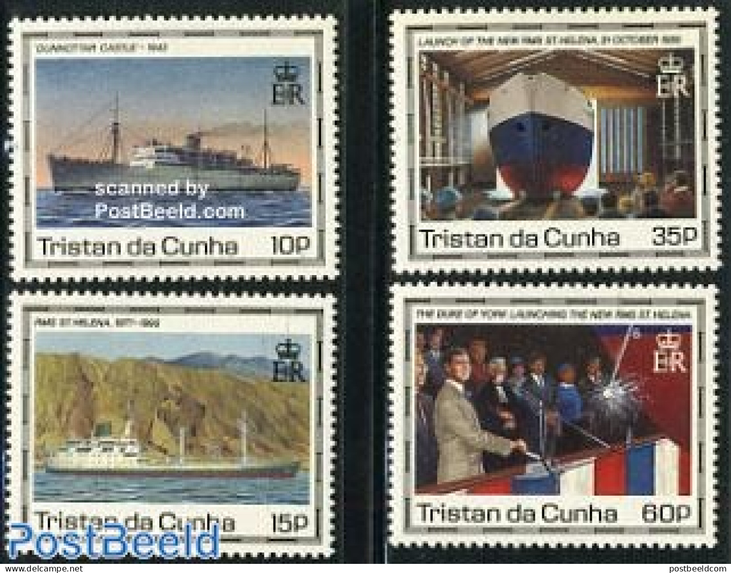 Tristan Da Cunha 1990 New RMS St. Helena 4v, Mint NH, Transport - Ships And Boats - Bateaux