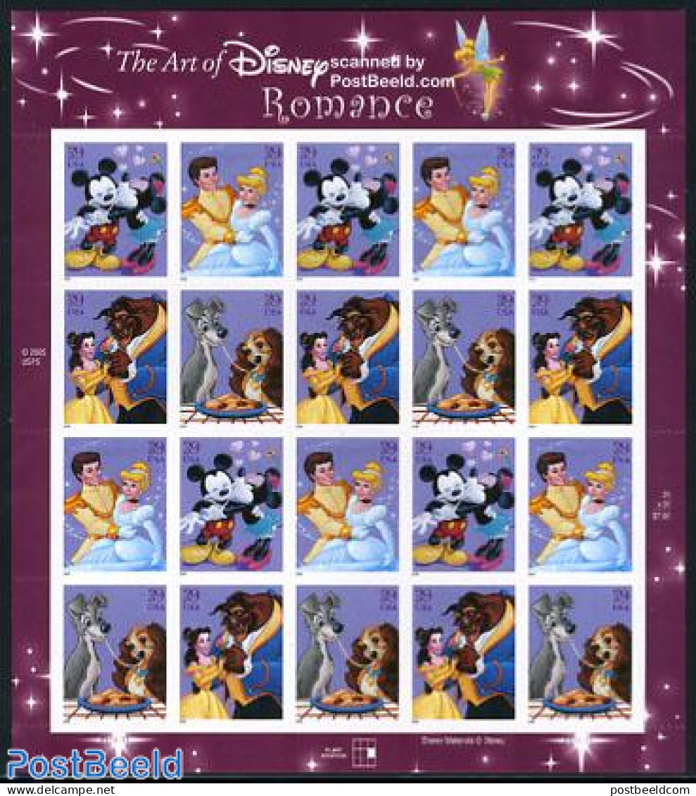 United States Of America 2006 Disney, Romance M/s S-a, Mint NH, Art - Disney - Ongebruikt