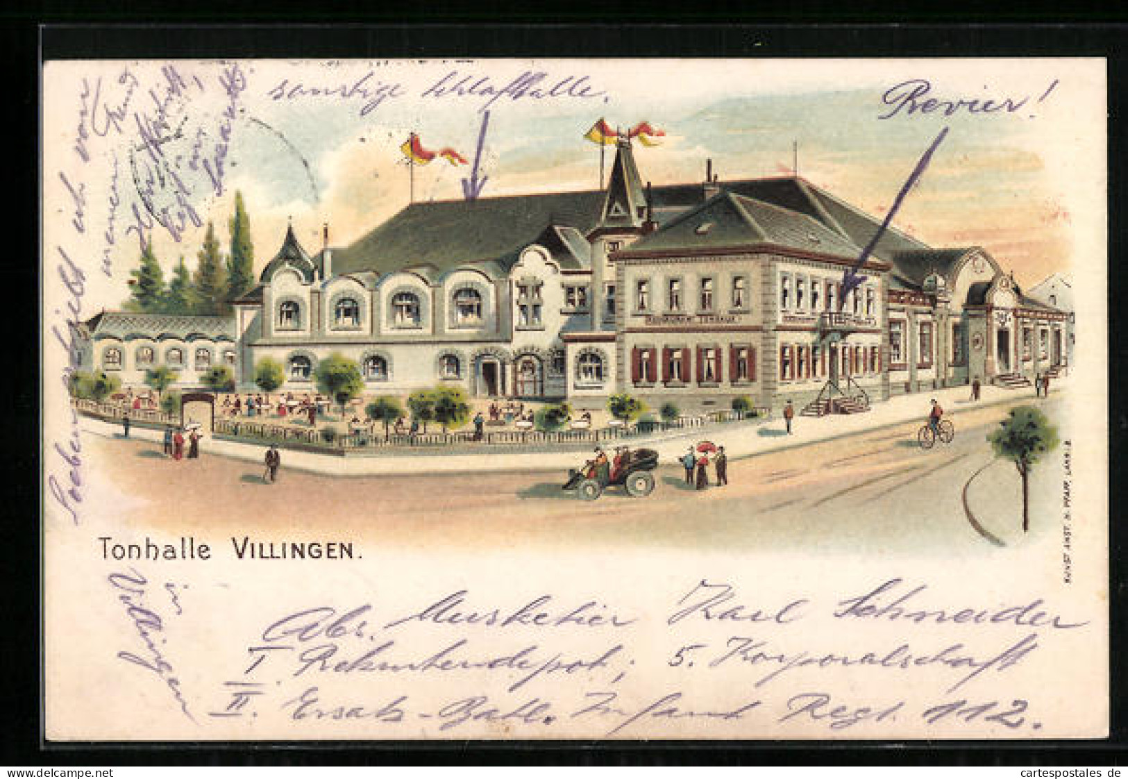 Lithographie Villingen, Gasthaus Zur Tonhalle  - Sonstige & Ohne Zuordnung