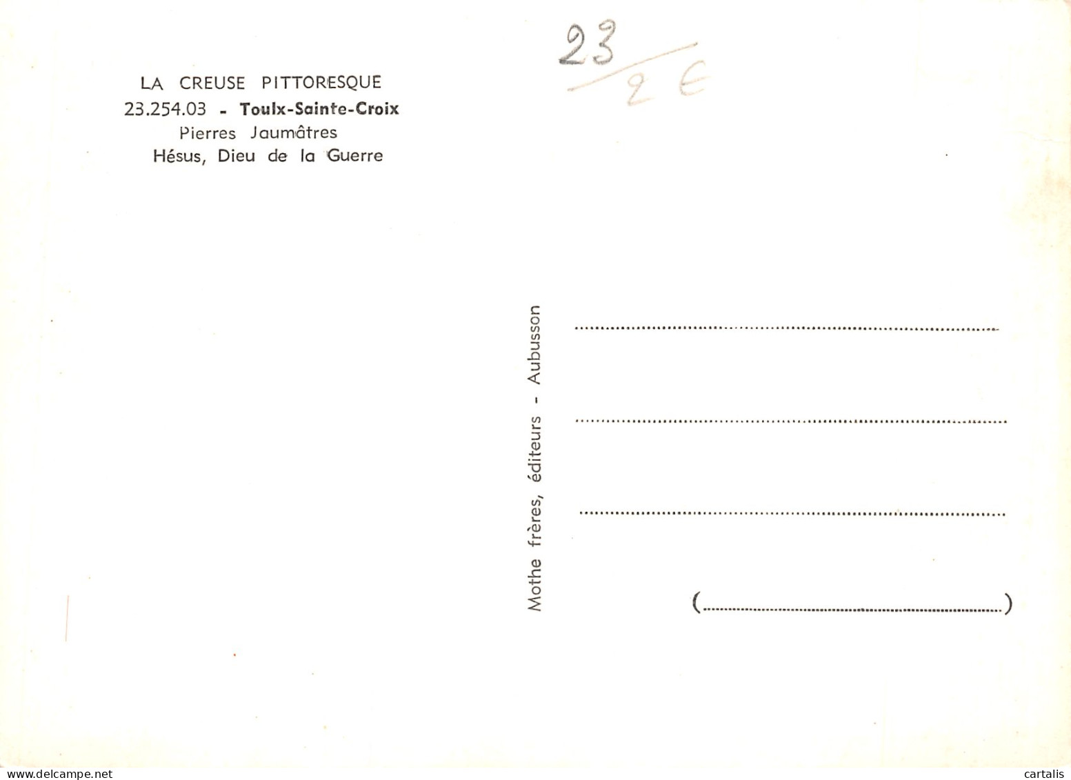 23-TOULX SAINTE CROIX-N°4177-D/0391 - Sonstige & Ohne Zuordnung