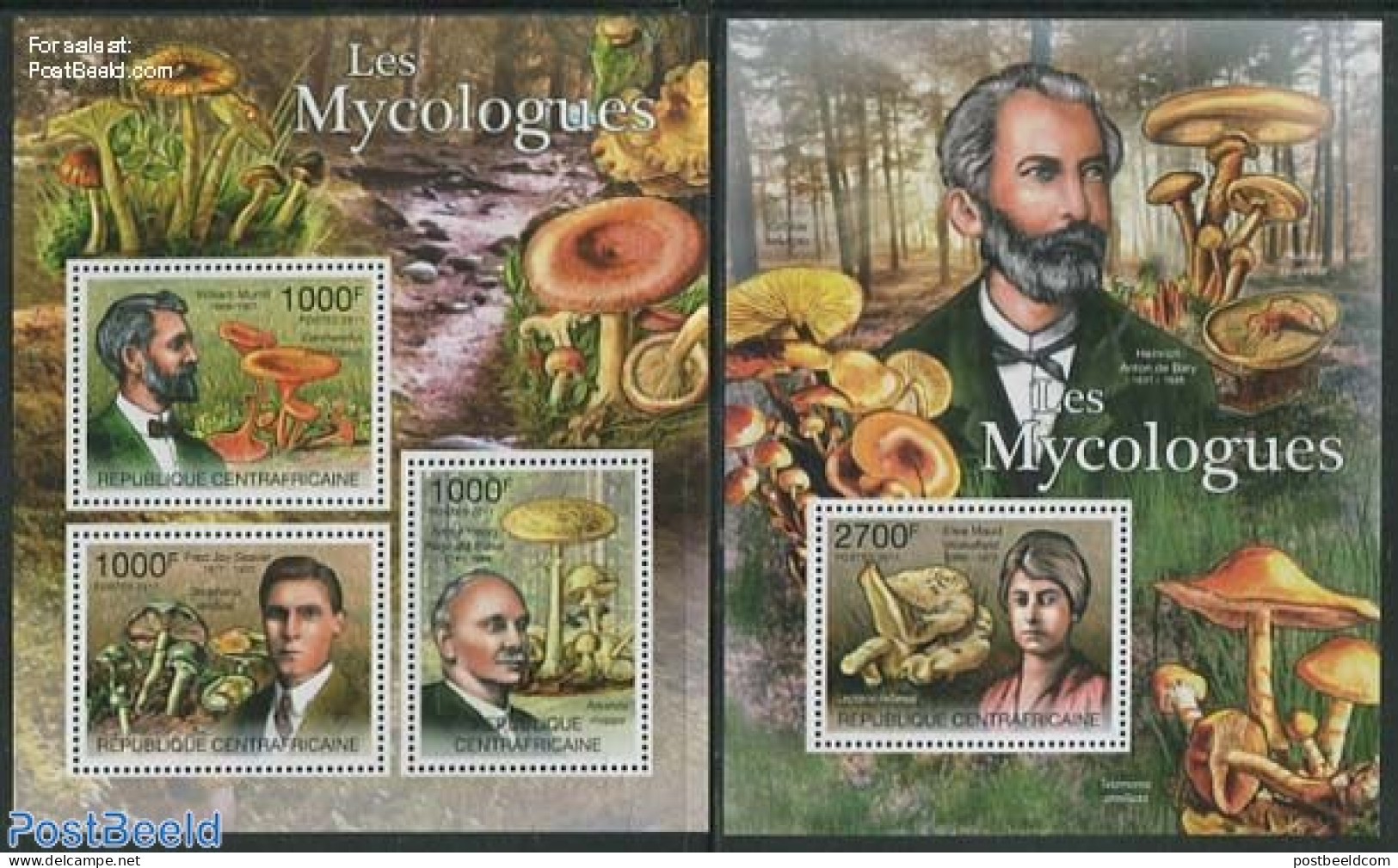 Central Africa 2011 Mycologists 2 S/s, Mint NH, Nature - Mushrooms - Pilze