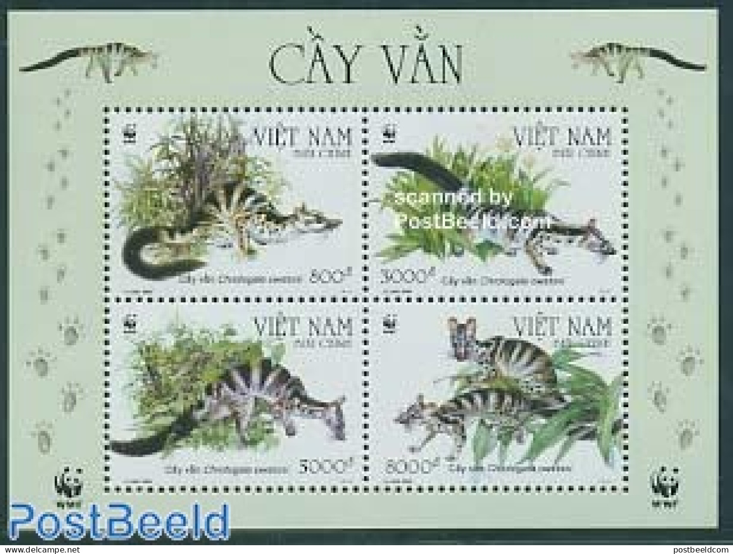 Vietnam 2005 WWF, Owstoni 4v M/s, Mint NH, Nature - Animals (others & Mixed) - World Wildlife Fund (WWF) - Andere & Zonder Classificatie