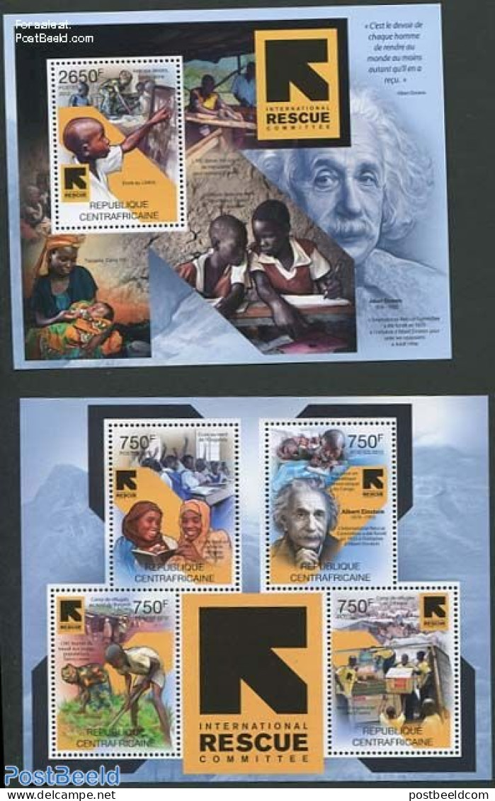 Central Africa 2012 International Rescue Committee 2 S/s, Mint NH, Health - History - Science - Health - Nobel Prize W.. - Nobel Prize Laureates