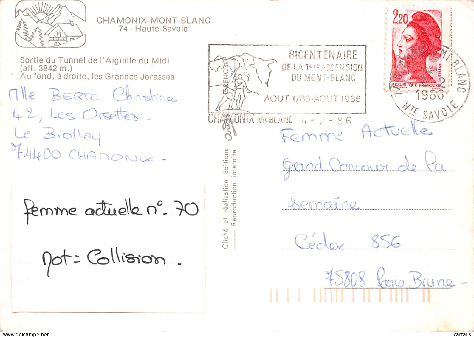 74-CHAMONIX MONT BLANC-N°4177-C/0365 - Chamonix-Mont-Blanc