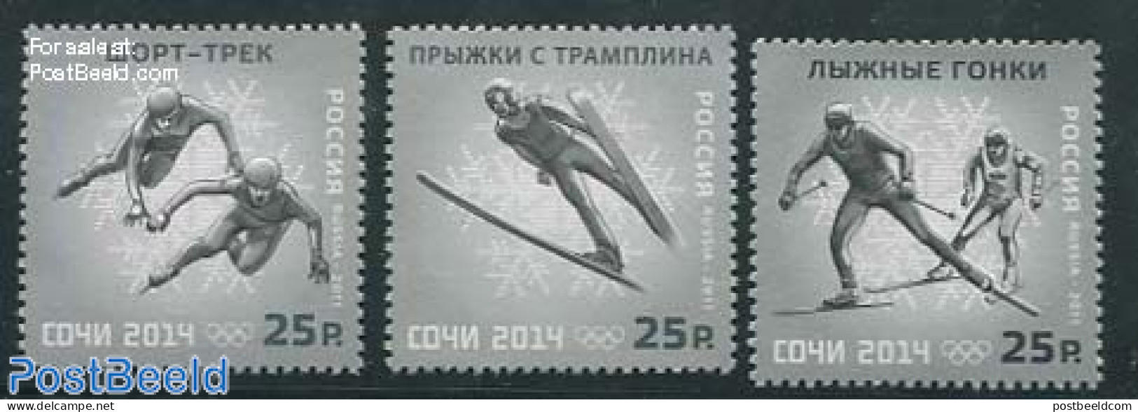 Russia 2011 Olympic Winter Games Sotschi 3v, Mint NH, Sport - Olympic Winter Games - Skiing - Skiing