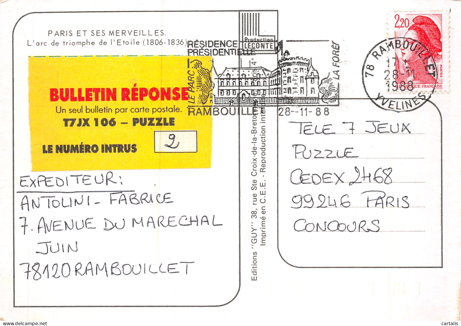 75-PARIS ARC DE TRIOMPHE-N°4177-C/0119 - Triumphbogen