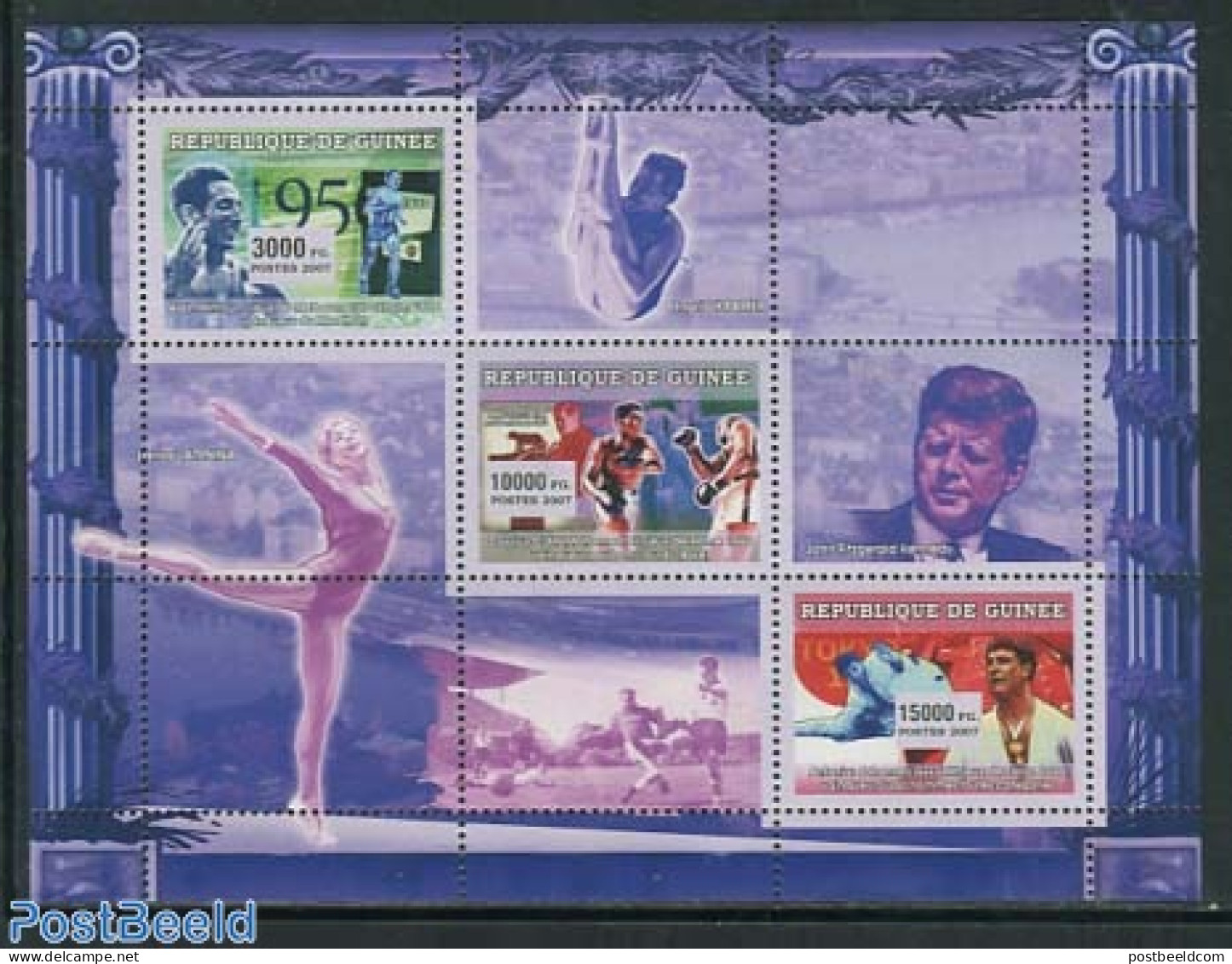 Guinea, Republic 2007 Olympic Winners 3v M/s, Mint NH, History - Sport - Netherlands & Dutch - Boxing - Judo - Olympic.. - Geographie