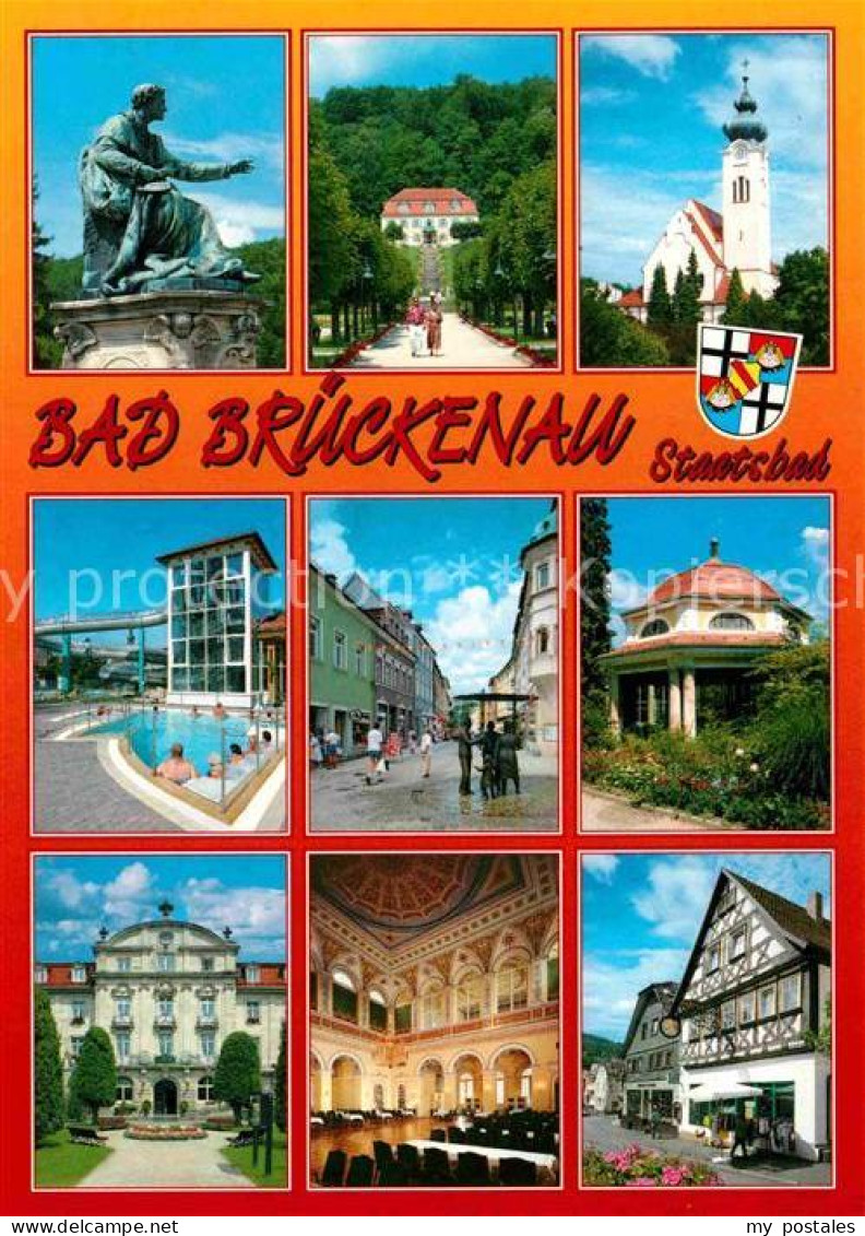 72796333 Bad Brueckenau Kirche Hallenbad  Bad Brueckenau - Altri & Non Classificati