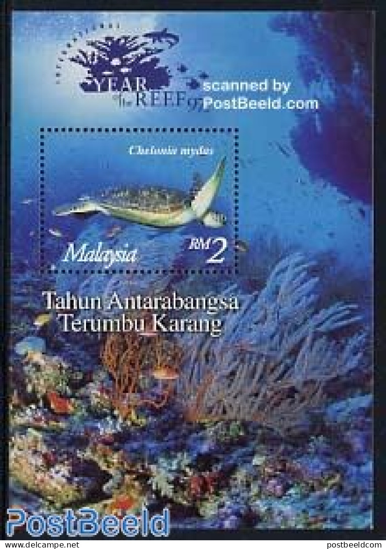 Malaysia 1997 Coraf Reefs S/s, Mint NH, Nature - Turtles - Sonstige & Ohne Zuordnung