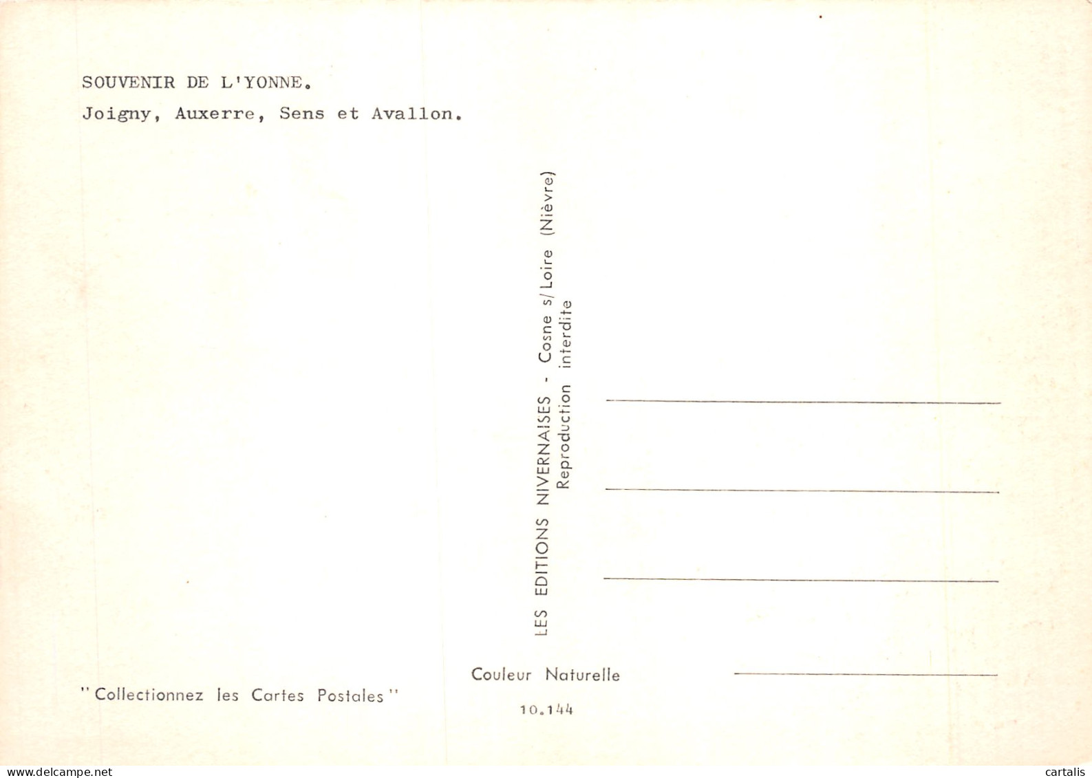 89-L YONNE-N°4178-C/0091 - Altri & Non Classificati