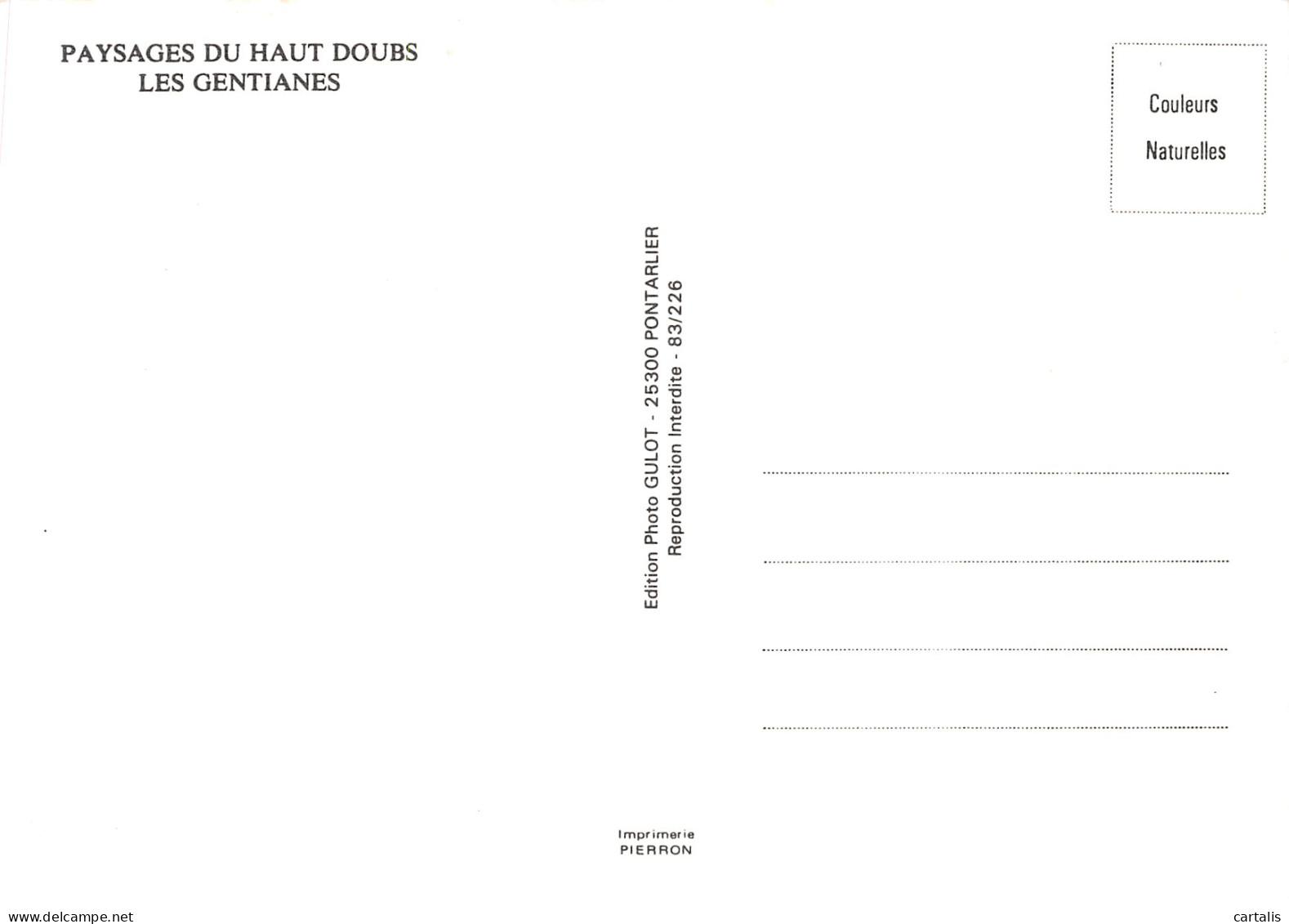 25-LE HAUT DOUBS-N°4178-B/0185 - Otros & Sin Clasificación