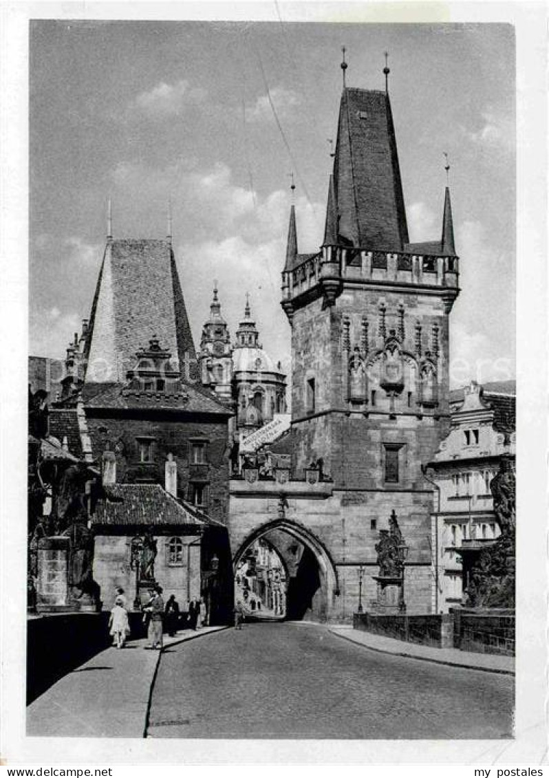 72796058 Praha Prahy Prague Kleinseitner Brueckentuerme Praha - Tchéquie