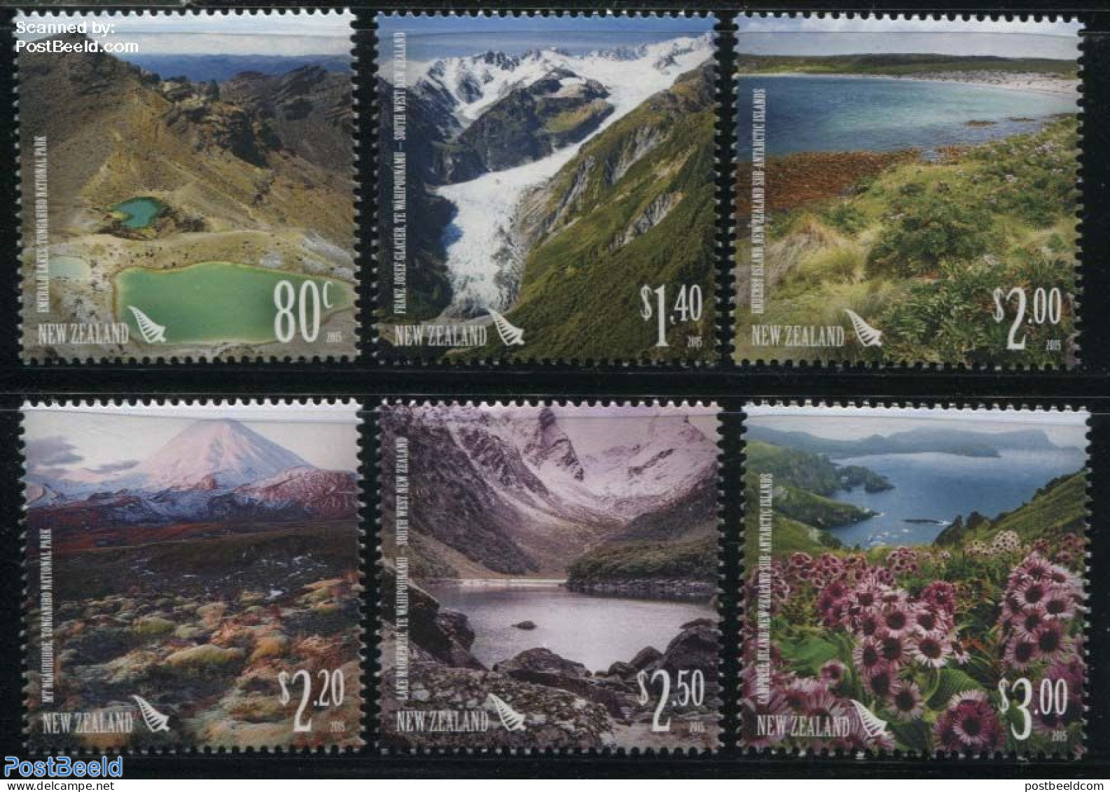 New Zealand 2015 UNESCO World Heritage Sites 6v, Mint NH, History - Nature - Sport - World Heritage - Flowers & Plants.. - Nuevos