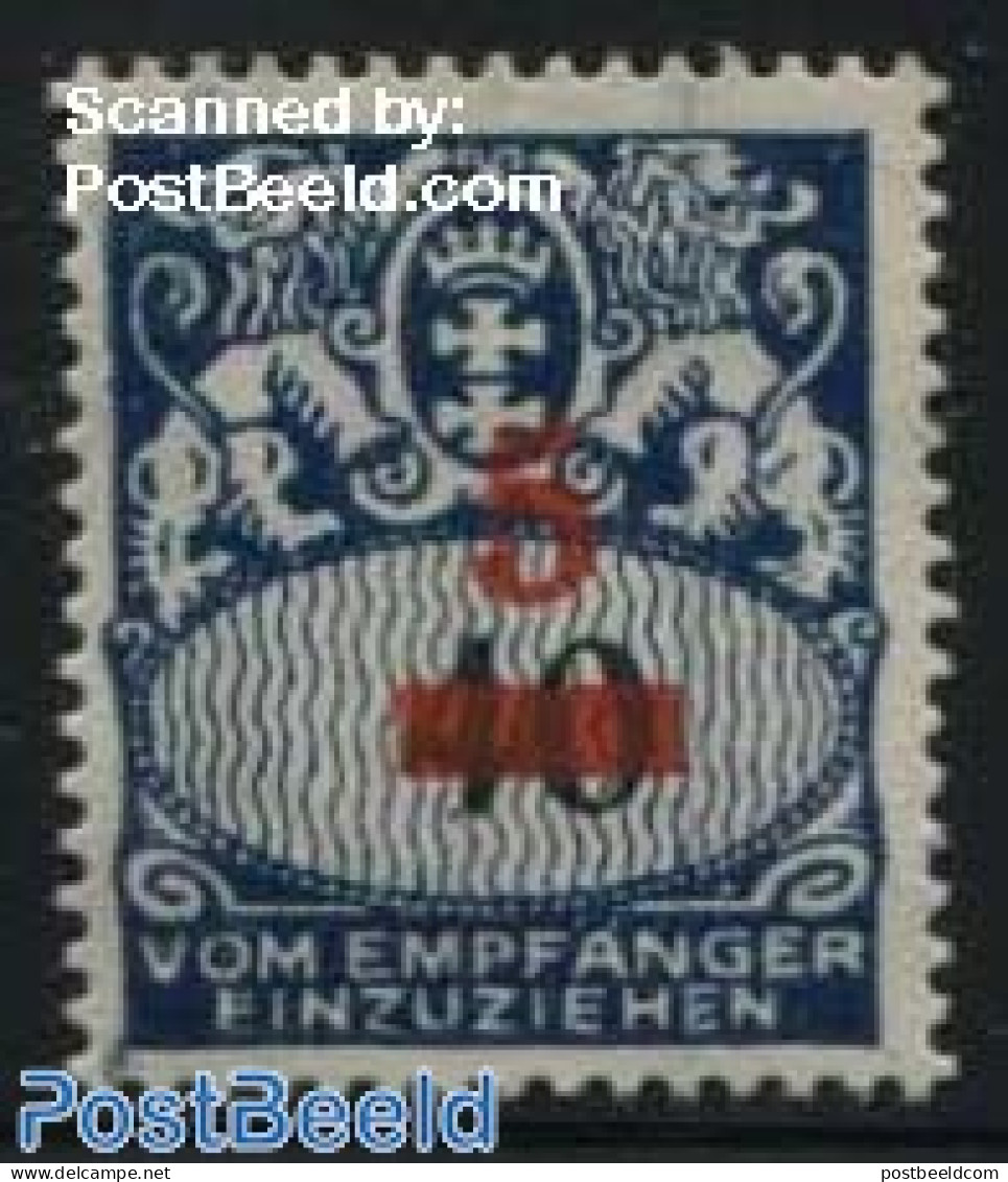 Germany, Danzig 1932 5 On 40pf, Stamp Out Of Set, Mint NH - Other & Unclassified