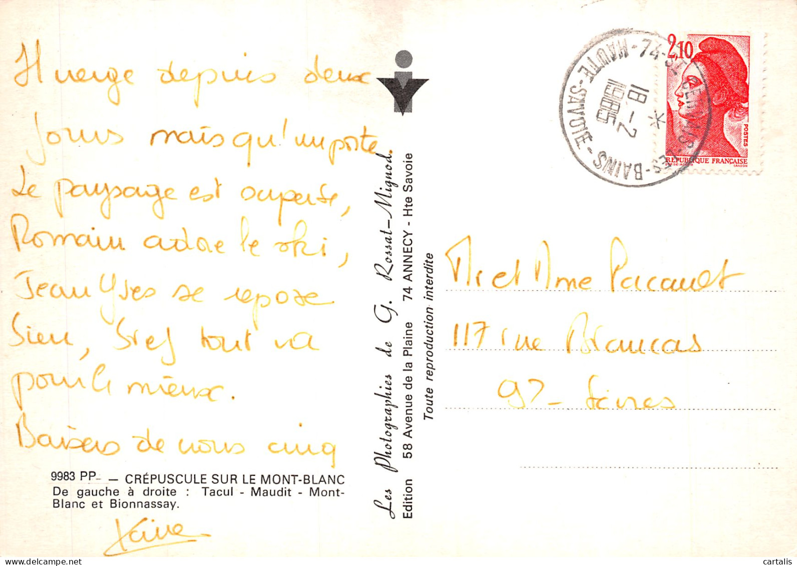 74-LE MONT BLANC-N°4179-A/0085 - Other & Unclassified