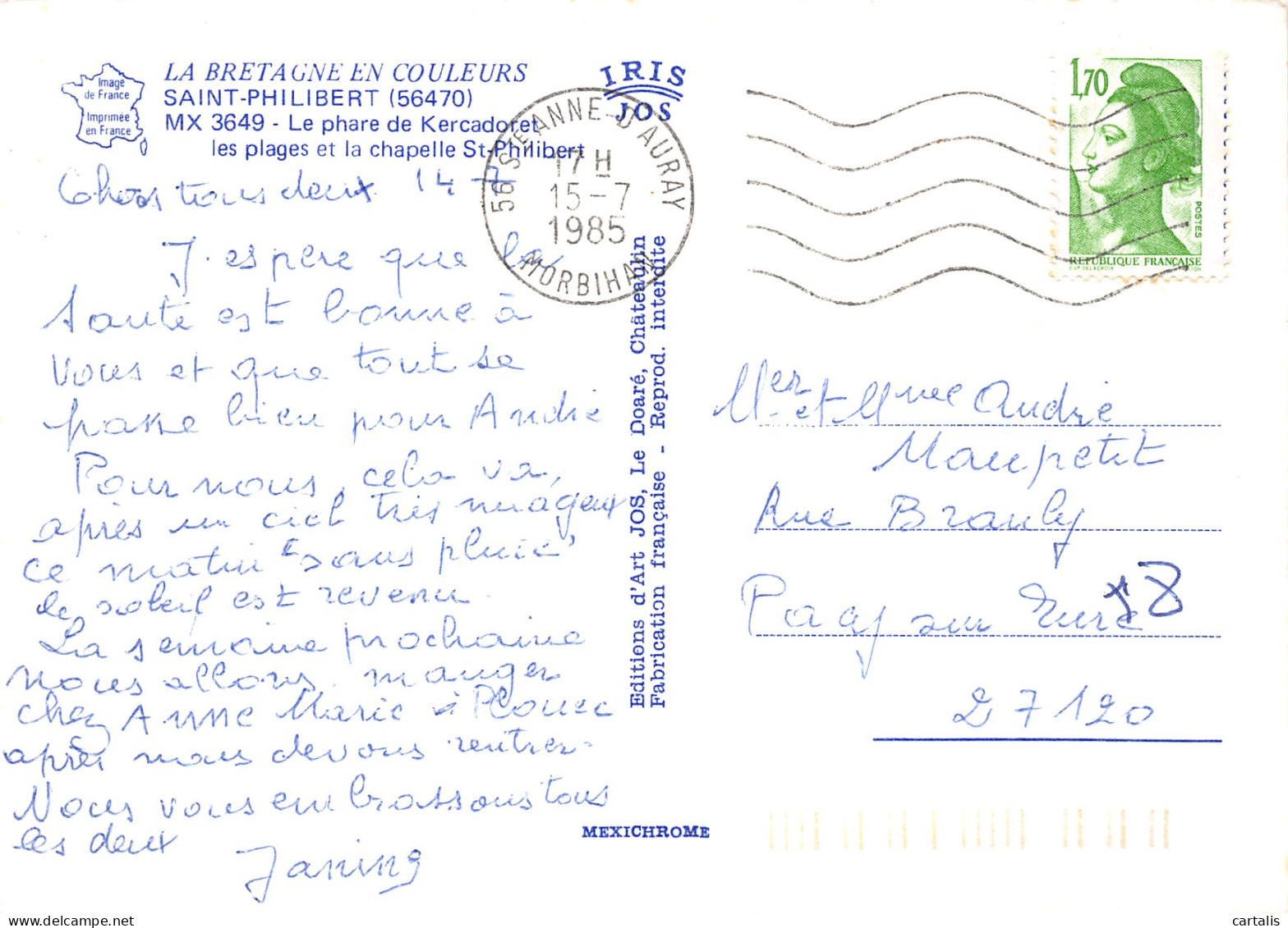 56-SAINT PHILIBERT-N°4179-A/0025 - Other & Unclassified