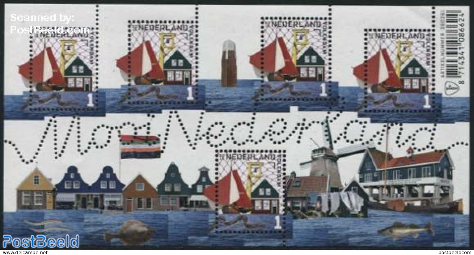 Netherlands 2016 Beautiful Netherlands, Volendam S/s, Mint NH, Nature - Transport - Various - Fish - Fishing - Ships A.. - Ongebruikt