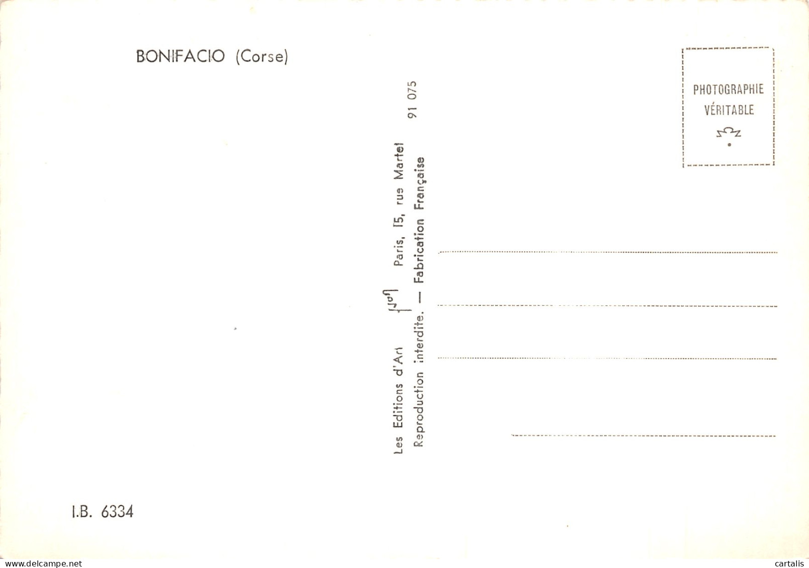 20-BONIFACIO-N°4178-D/0263 - Other & Unclassified