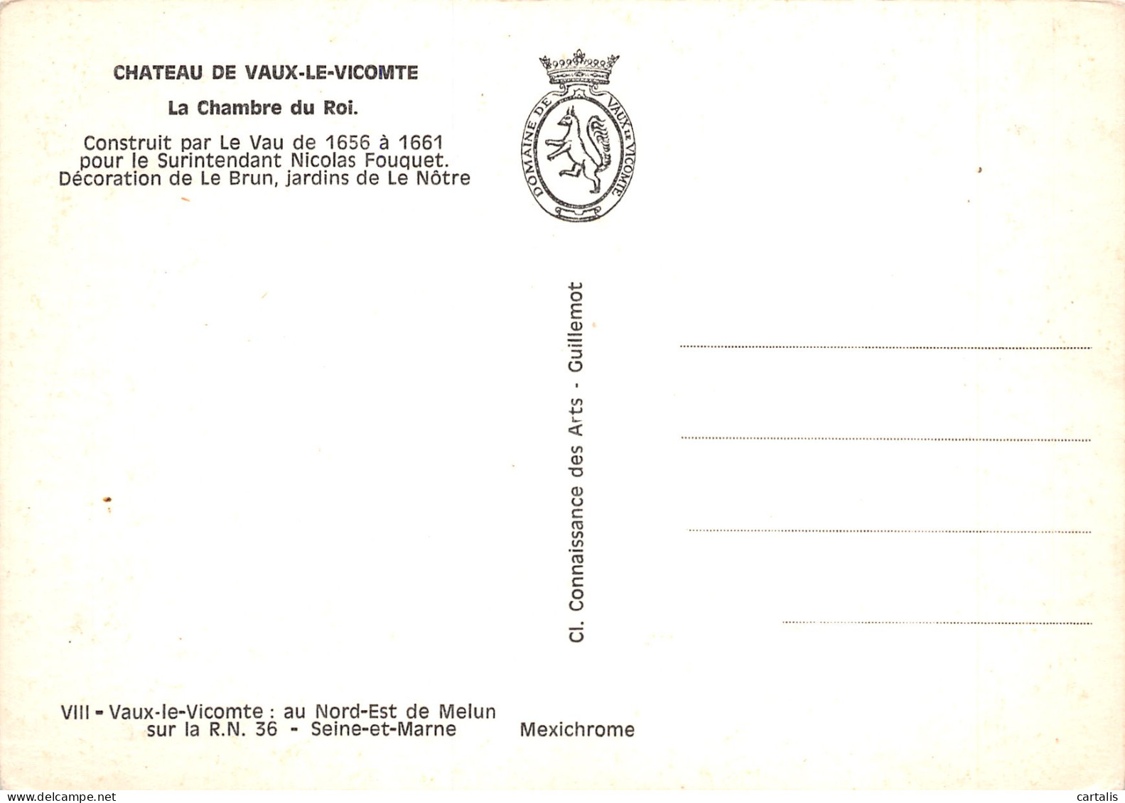 77-VAUX LE VICOMTE LE CHATEAU-N°4178-D/0215 - Vaux Le Vicomte