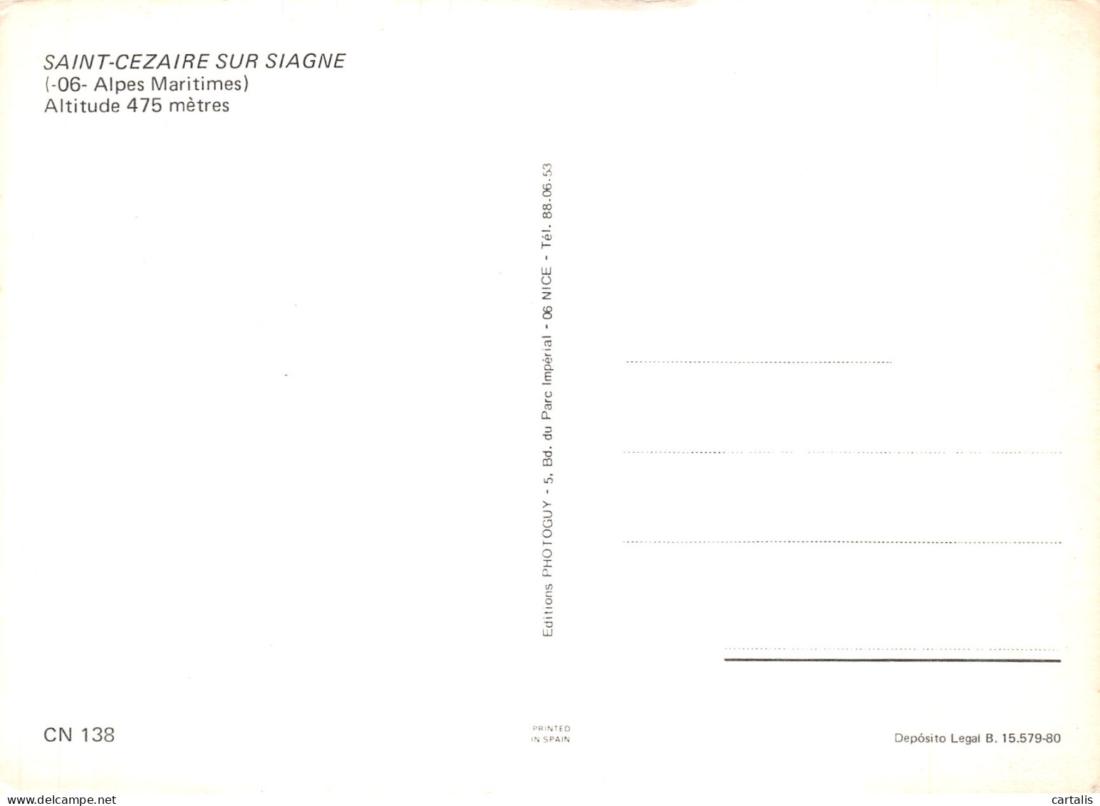 06-SAINT CEZAIRE SUR SIAGNE-N°4180-A/0081 - Other & Unclassified