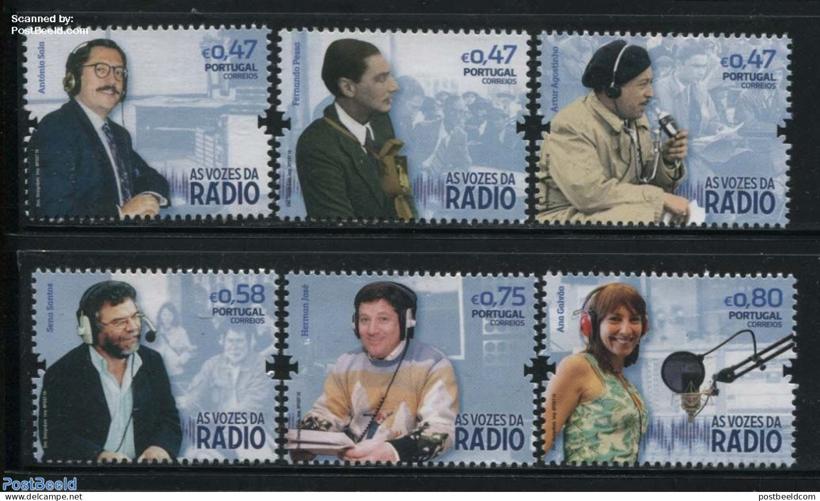 Portugal 2016 Voices Of The Radio 6v, Mint NH, Performance Art - Radio And Television - Unused Stamps