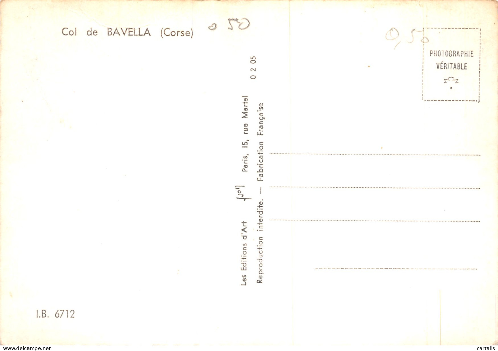 20-COL DE BAVELLA-N°4179-C/0121 - Otros & Sin Clasificación