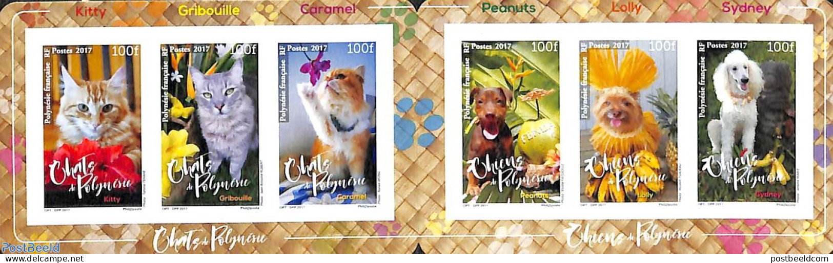 French Polynesia 2017 Cats And Dogs 6v S-a In Booklet, Mint NH, Nature - Cats - Dogs - Stamp Booklets - Nuovi