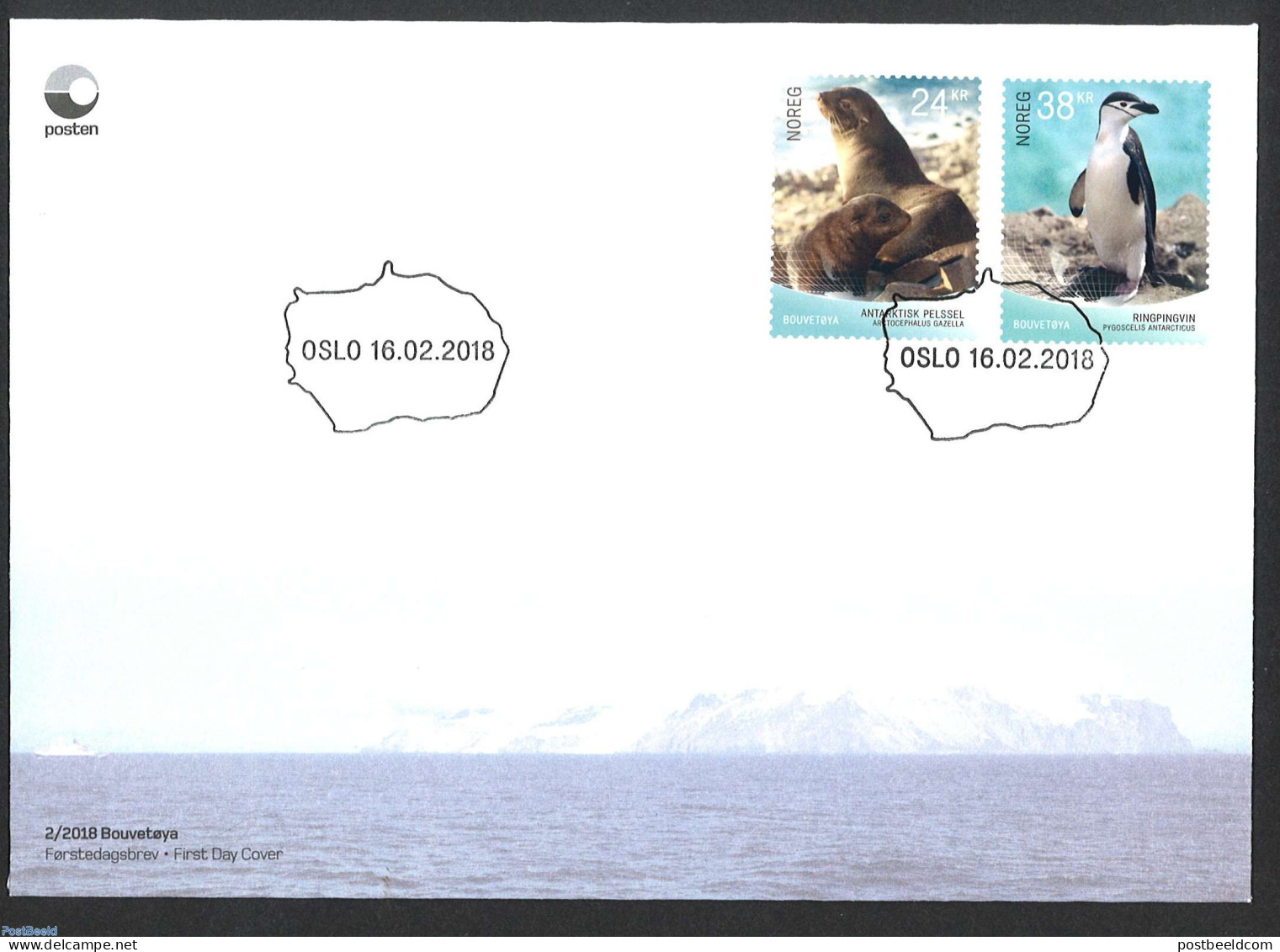 Norway 2018 Chinstrap Penguin 1v S-a, Mint NH, Nature - Birds - Penguins - Nuovi