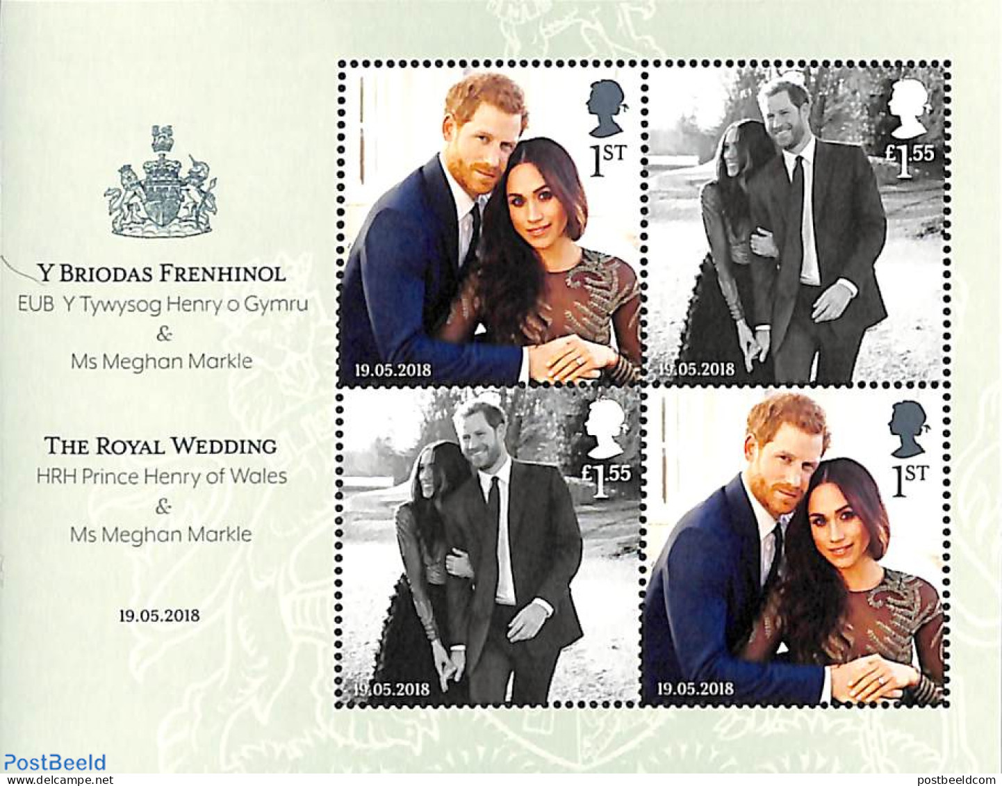 Great Britain 2018 Royal Wedding S/s, Mint NH, History - Kings & Queens (Royalty) - Neufs