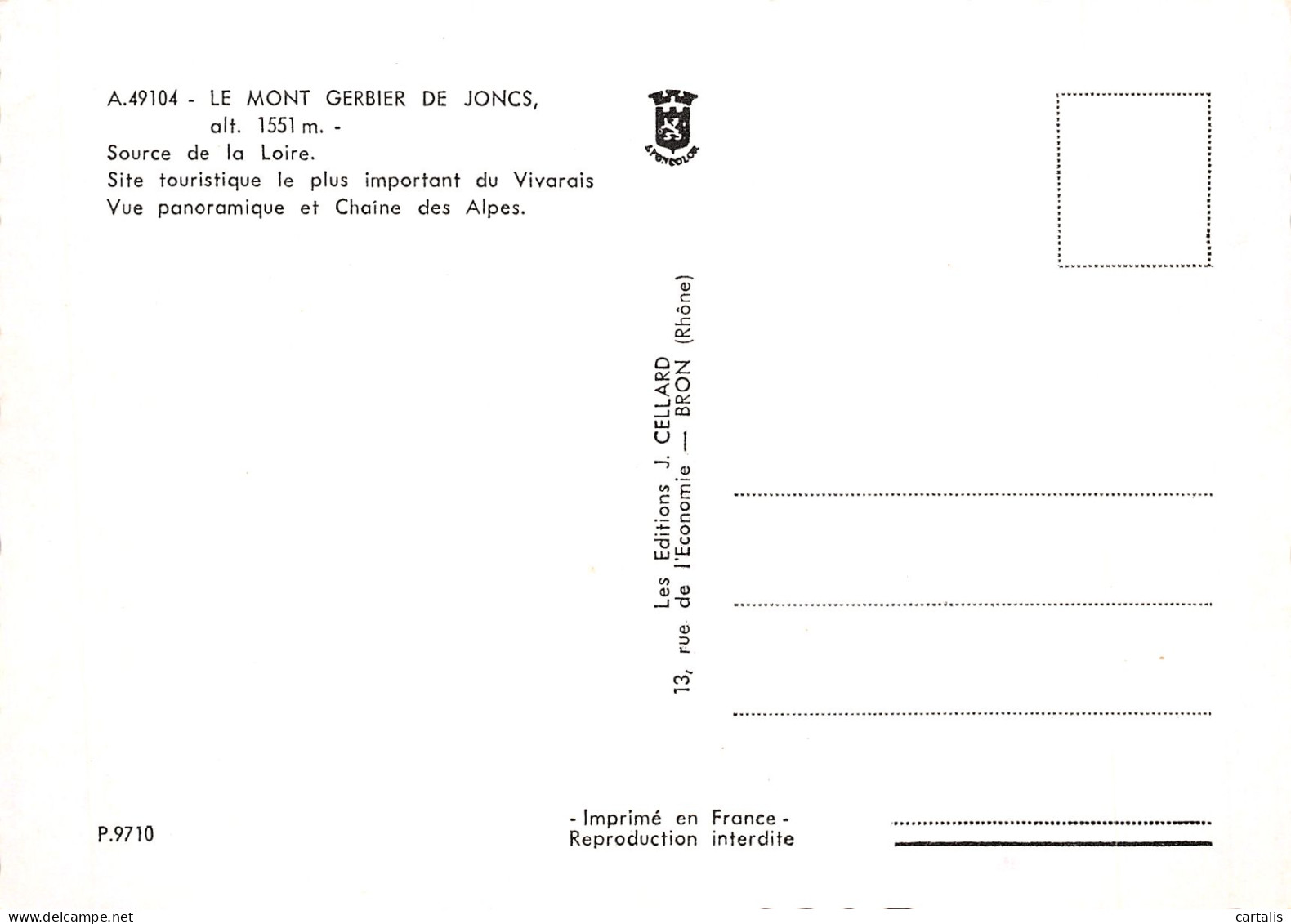 07-LE MONT GERBIER DE JONCS-N°4180-C/0231 - Sonstige & Ohne Zuordnung