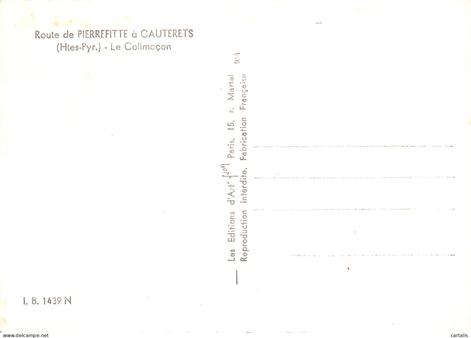 65-DE PIERRFITTE A CAUTERETS-N°4180-C/0137 - Andere & Zonder Classificatie