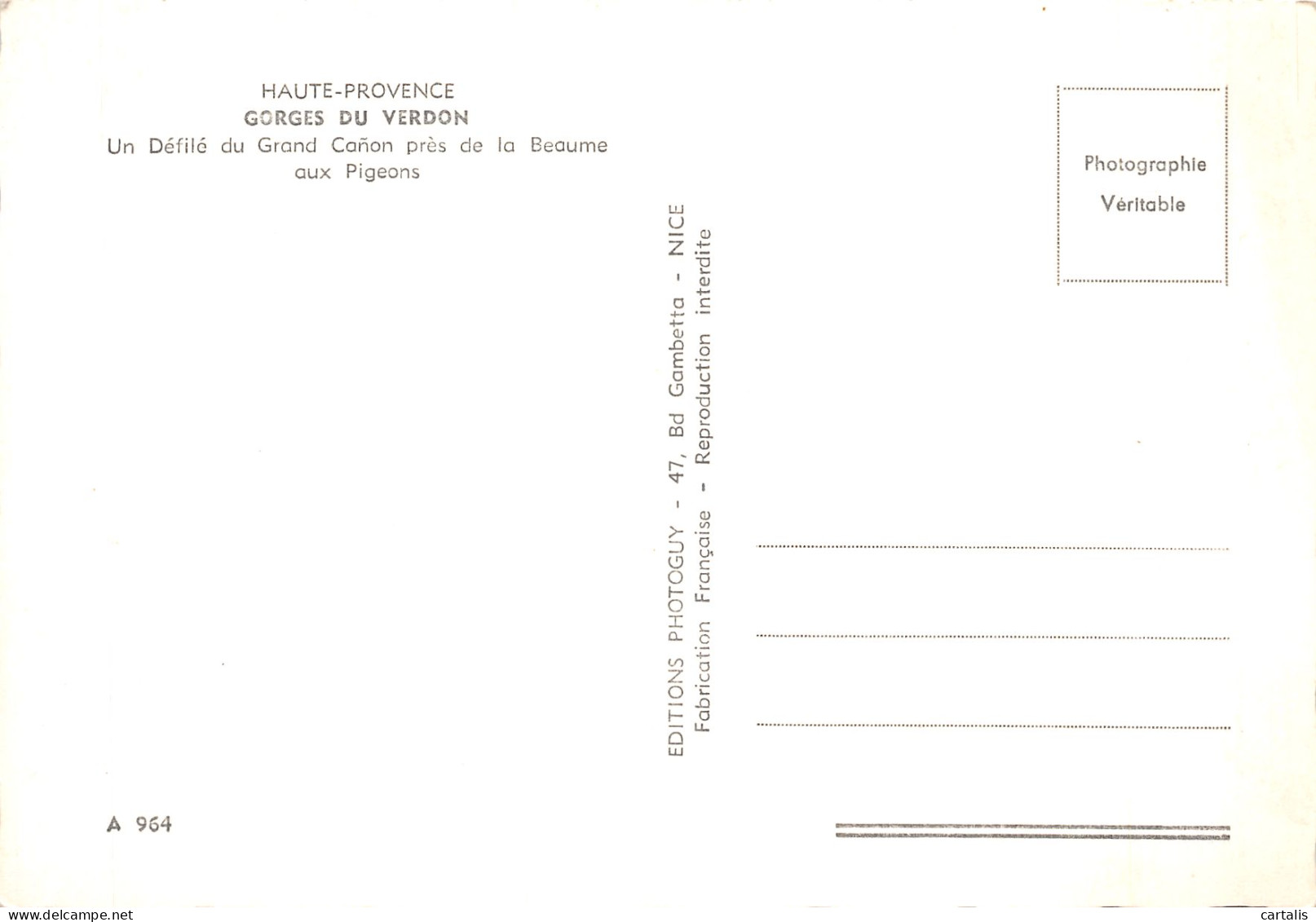 04-LES GORGES DU VERDON-N°4180-C/0073 - Andere & Zonder Classificatie