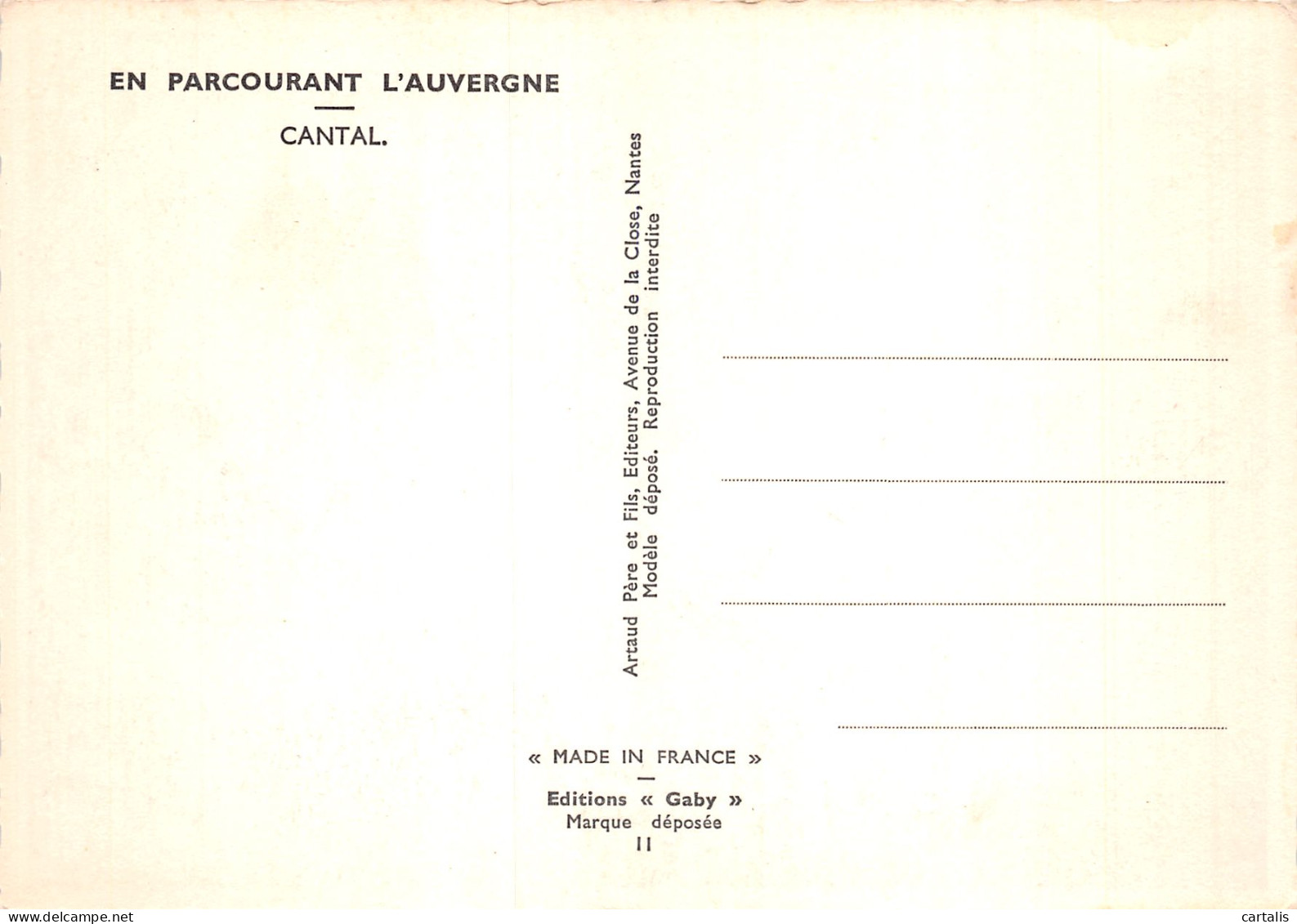 15-CANTAL-N°4180-B/0279 - Other & Unclassified