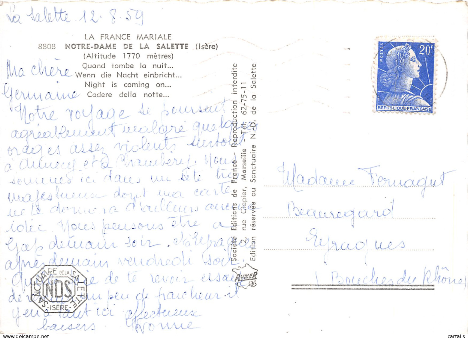 38-NOTRE DAME DE LA SALETTE-N°4180-B/0255 - Other & Unclassified