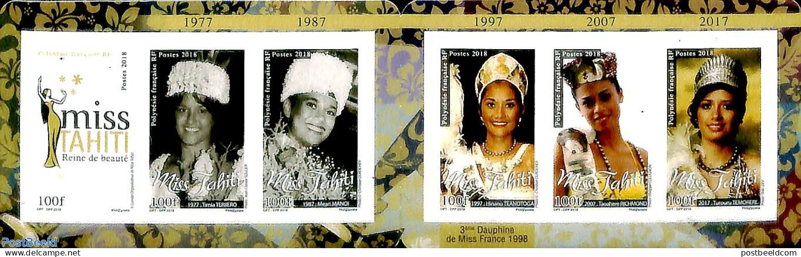 French Polynesia 2018 Miss Tahiti 5v In Booklet S-a, Mint NH, Performance Art - Miss World - Stamp Booklets - Neufs