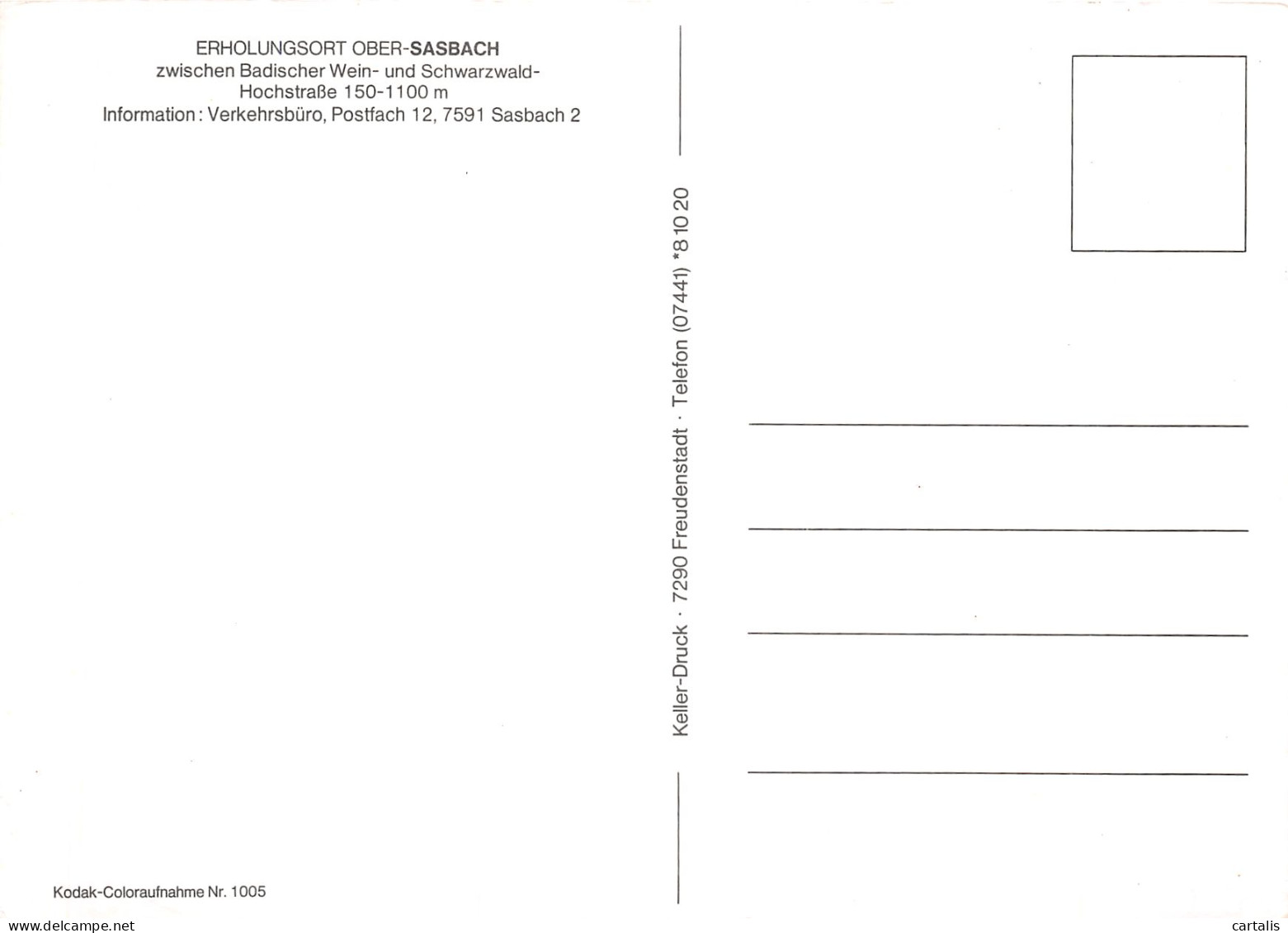 ALL-SASBACH-N°4180-A/0235 - Sonstige & Ohne Zuordnung