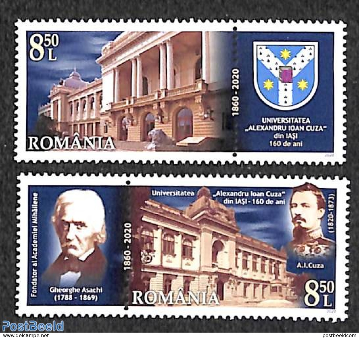 Romania 2020 University Of Lasi 2v, Mint NH, Science - Education - Unused Stamps