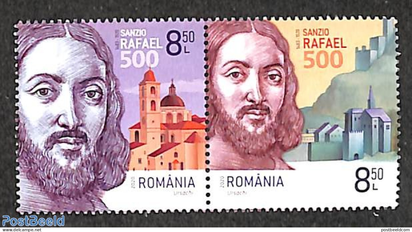 Romania 2020 Raphael 2v [:], Mint NH, Art - Raphael - Self Portraits - Ongebruikt