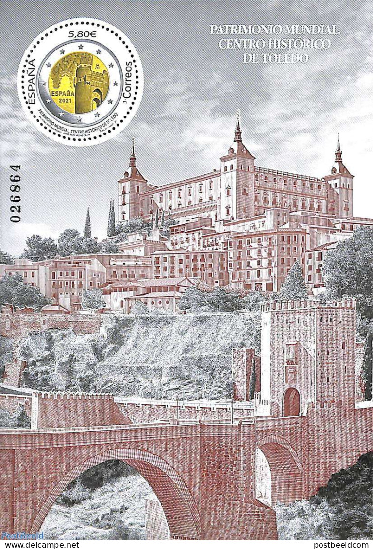 Spain 2021 Toledo, World Heritage S/s, Mint NH, History - World Heritage - Art - Bridges And Tunnels - Castles & Forti.. - Nuovi