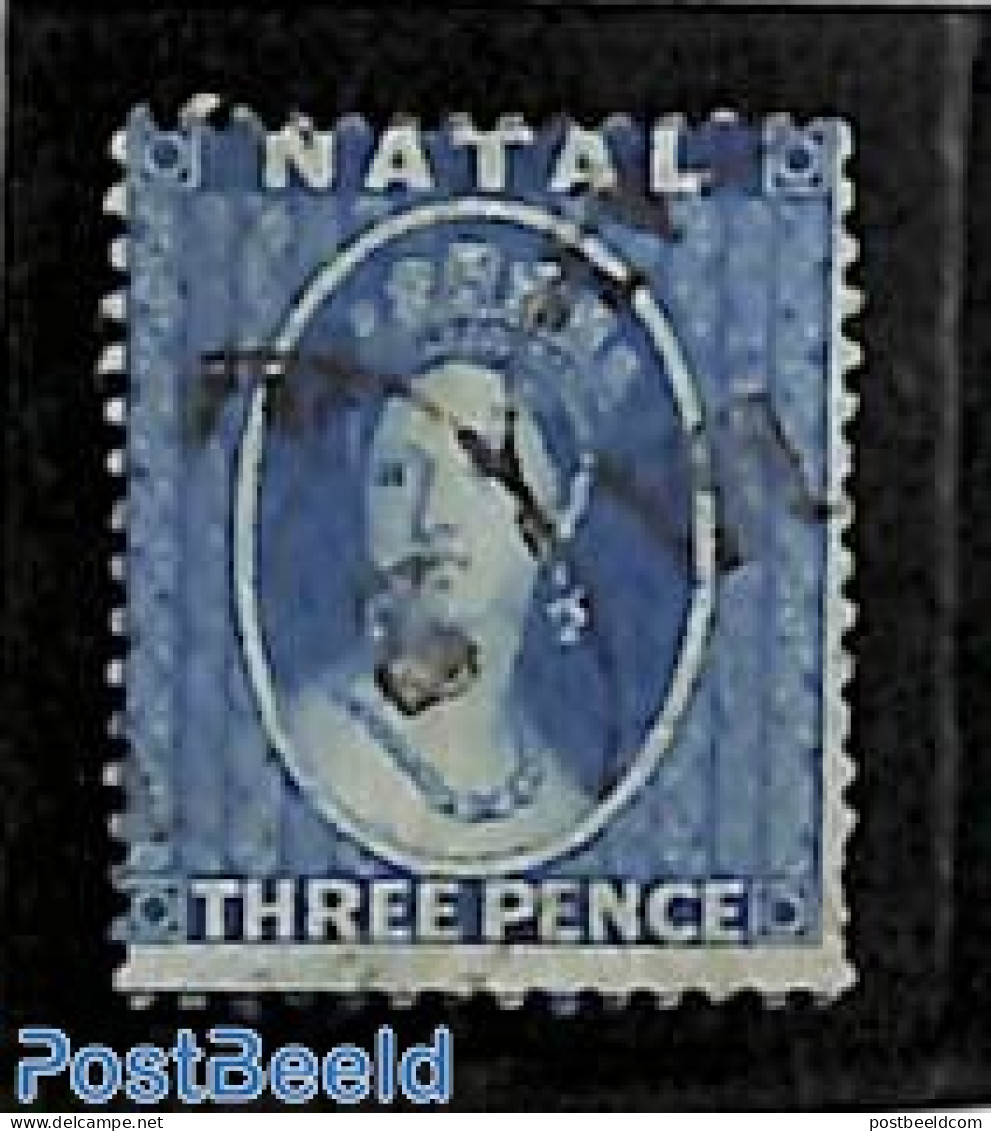 Natal 1859 3d, Perf. 14, No WM, Used, Used Stamps - Natal (1857-1909)