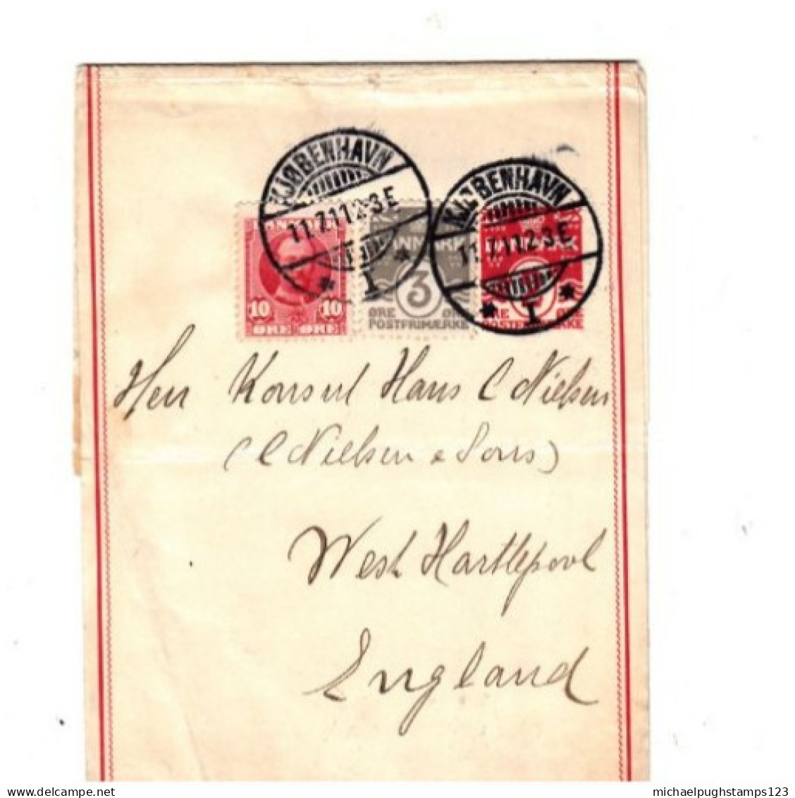 Denmark / Stationery Wrappers - Other & Unclassified