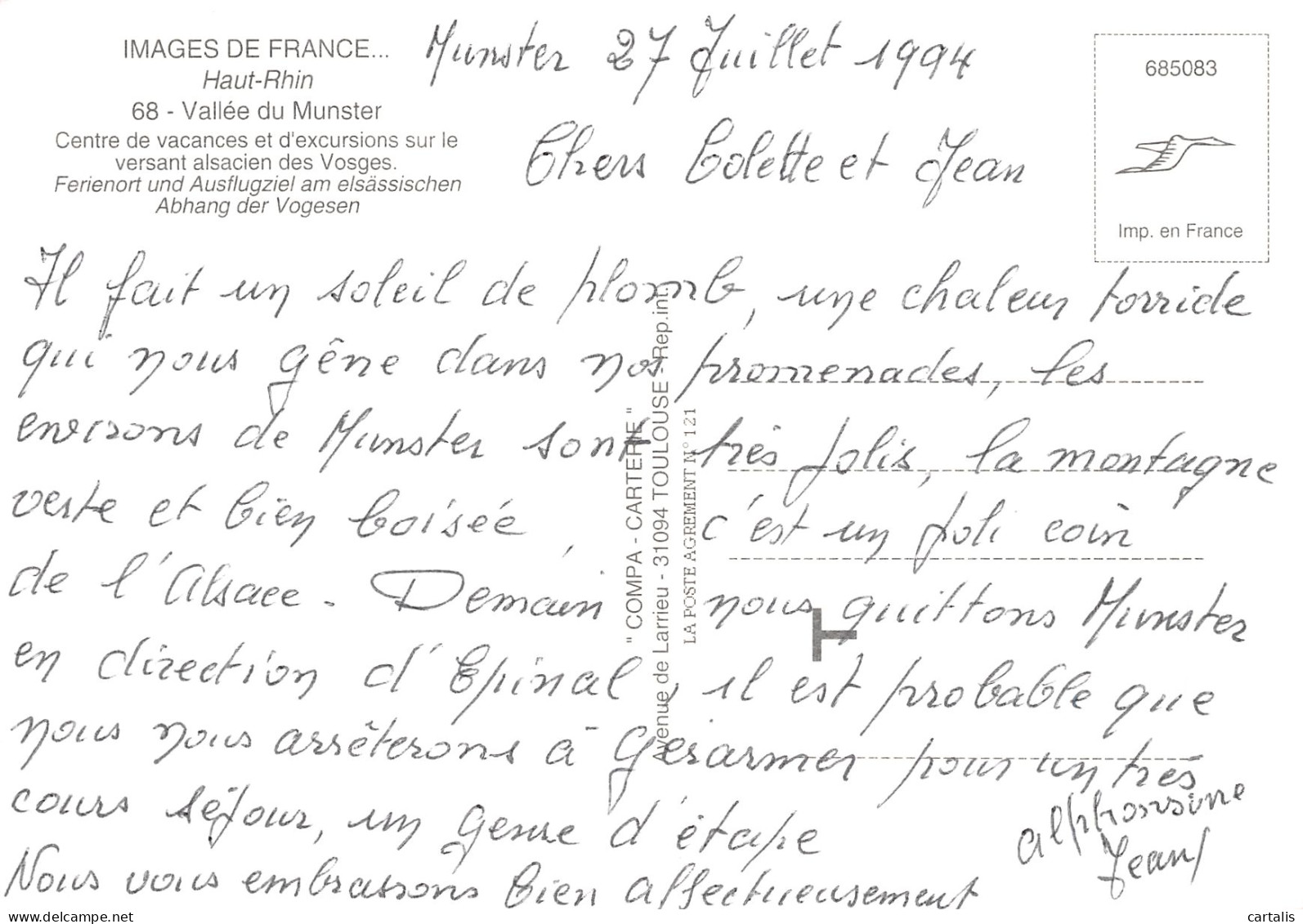 68-VALLEE DU MUNSTER-N°4181-B/0063 - Other & Unclassified
