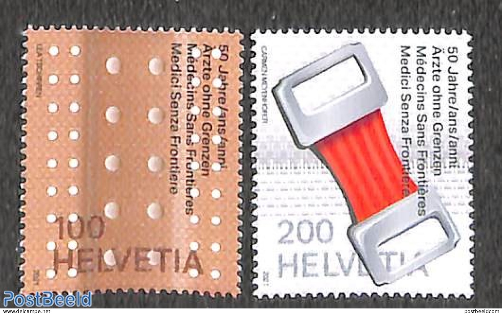 Switzerland 2021 50 Years Doctors Without Borders 2v, Mint NH, Health - Health - Nuevos